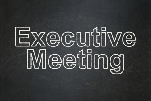 Business concept: text Executive Meeting on Black chalkboard background