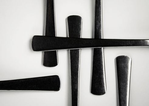 Abstract background from iron old Cutlery