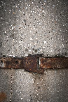 abstract background or texture Iron rusty tape on concrete