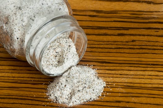 buckwheat flour on a cutting board olive