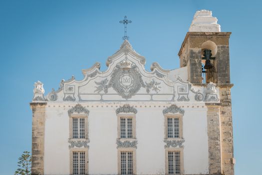View of the main church of the city of Olhao, Portugal.