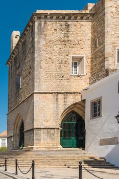 View of the entry arch of the Cathedral of Faro located in Faro, Algarve, Portugal.
The Cathedral of Faro (Se de Faro) is a Roman Catholic cathedral.