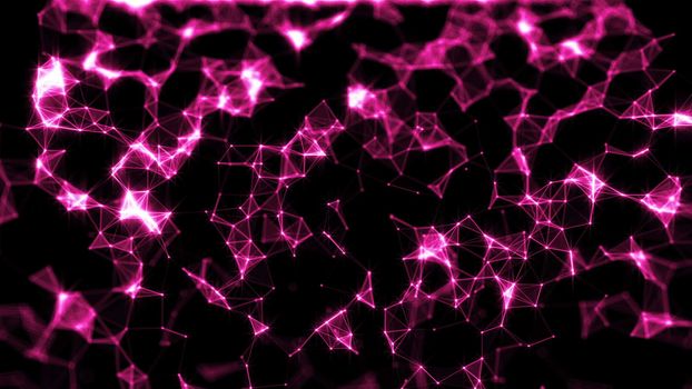 Falling Triangles. Rain traingles Polygon. 3D rendering