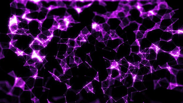Falling Triangles. Rain traingles Polygon. 3D rendering