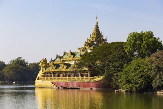 Karaweik Palace at day , Myanmar Yangon landmark