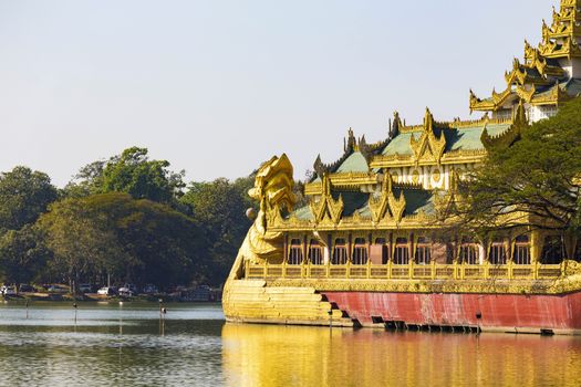 Karaweik Palace at day , Myanmar Yangon landmark