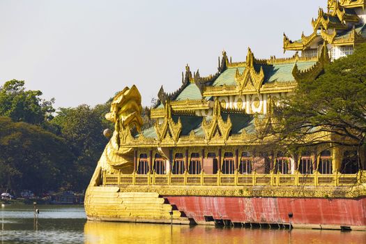 Karaweik Palace at day , Myanmar Yangon landmark