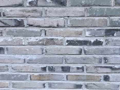 Background of old bricks wall, grey wallpaper grunge texture.