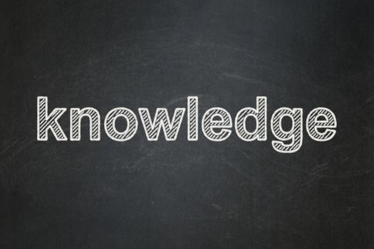 Education concept: text Knowledge on Black chalkboard background