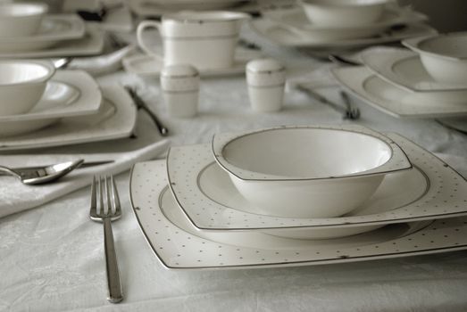 Elegant Dinner Setting Abstract Macro Background