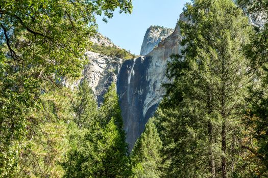 Bridalveil Fall is one of the most prominent waterfalls in the Yosemite Valley in California, seen yearly by millions of visitors to Yosemite National Park.