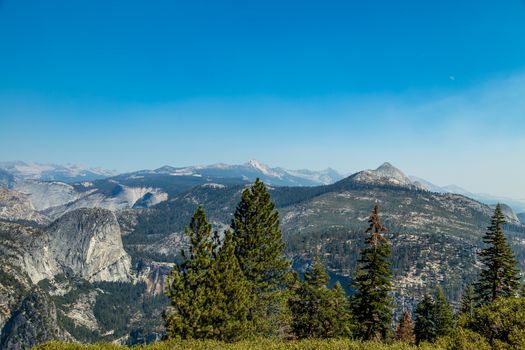 Glacier Point is a viewpoint above Yosemite Valley, in California, United States. It is located on the south wall of Yosemite Valley at an elevation of 7,214 feet