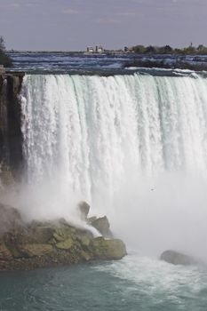 Beautiful isolated photo of the amazing Niagara falls Canadian side