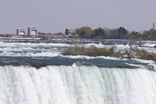 Beautiful isolated photo of the amazing Niagara falls Canadian side