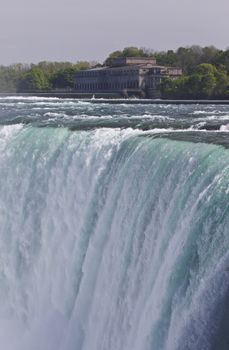 Beautiful isolated photo of the amazing Niagara falls Canadian side