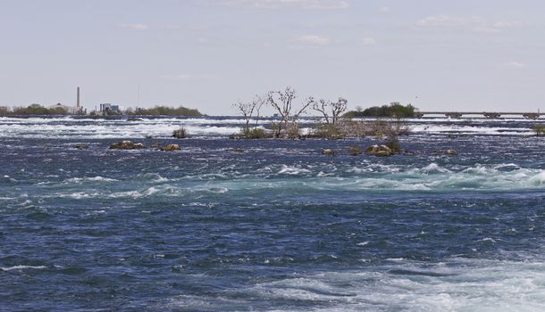 Beautiful photo of the river right before the amazing Niagara falls