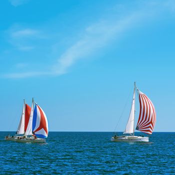 VARNA, BULGARIA - September 30, 2016: Yacht Regatta Pro-Am Race along the Bulgarian Black Sea Coast