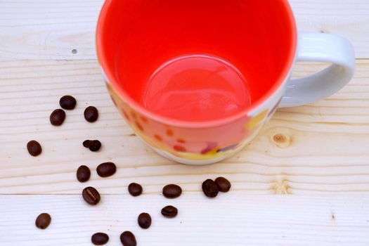 Coffee Bean with Coffee Orange Cup