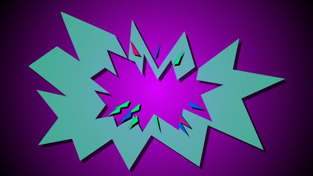 3d illustration of Comic Crash and bang cloud.