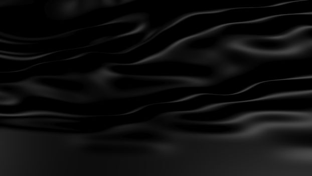 3D Illustration Abstract Black Background with Glare