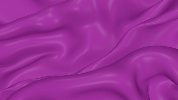 3D Illustration Abstract Purple Background Silk Cloth