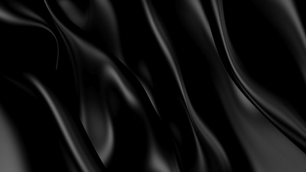 3D Illustration Abstract Black Background with Glare