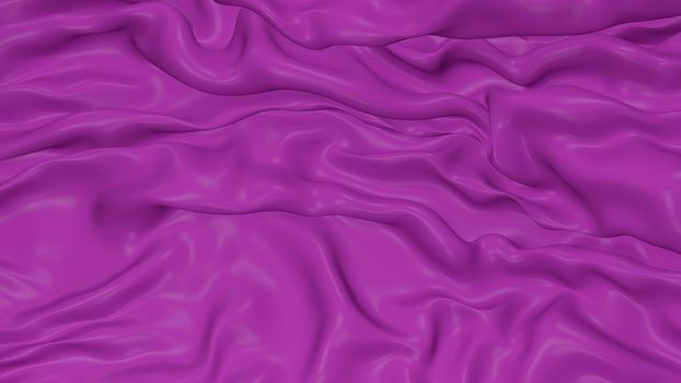 3D Illustration Abstract Purple Background Silk Cloth