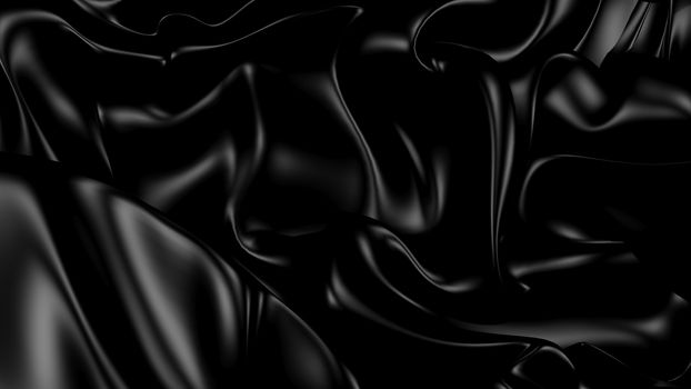 3D Illustration Abstract Black Background with Glare