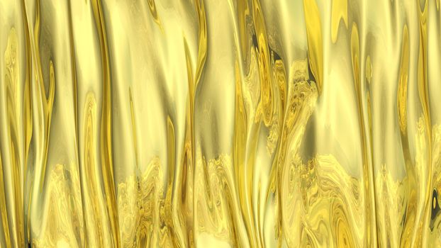 3D Illustration Abstract Gold Background Silk Cloth