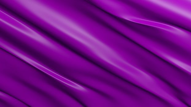 3D Illustration Abstract Purple Background Silk Cloth