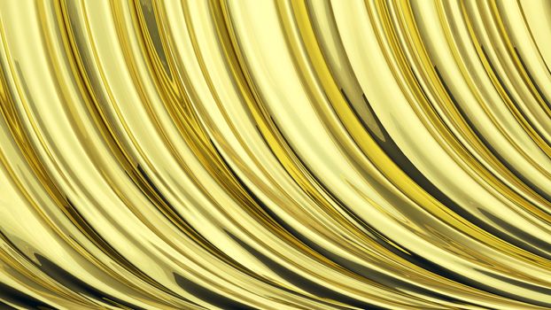 3D Illustration Abstract Gold Background Silk Cloth