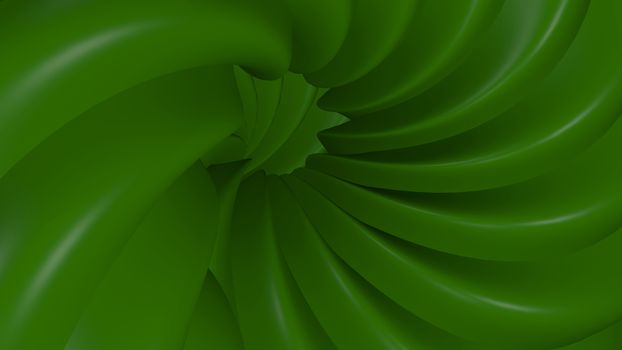 3D Illustration Abstract Green Background with Glare