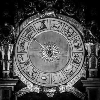 Venice, Italy. Detail of the Astronomical Clock in Palazzo Ducale