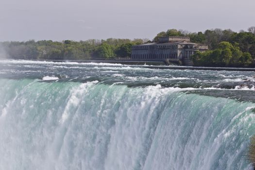 Beautiful isolated photo of the amazing Niagara falls Canadian side