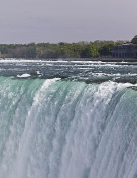 Beautiful isolated photo of the amazing Niagara falls Canadian side