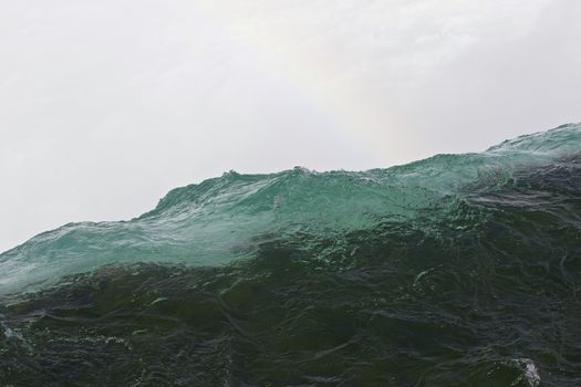 Beautiful photo of the water on the edge of the amazing Niagara falls