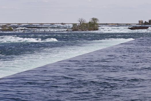 Beautiful photo of the river right before the amazing Niagara falls