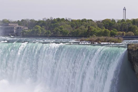 Beautiful isolated photo of the amazing Niagara falls Canadian side