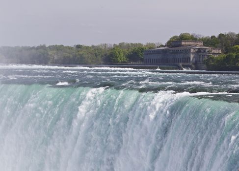 Beautiful isolated photo of the amazing Niagara falls Canadian side