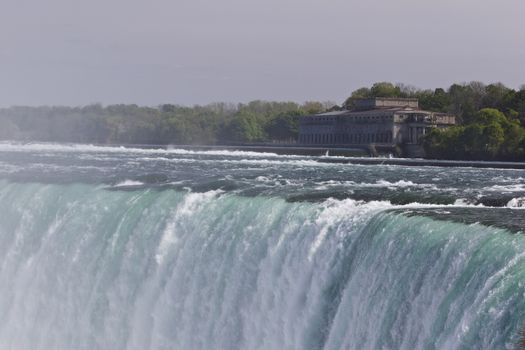 Beautiful isolated photo of the amazing Niagara falls Canadian side