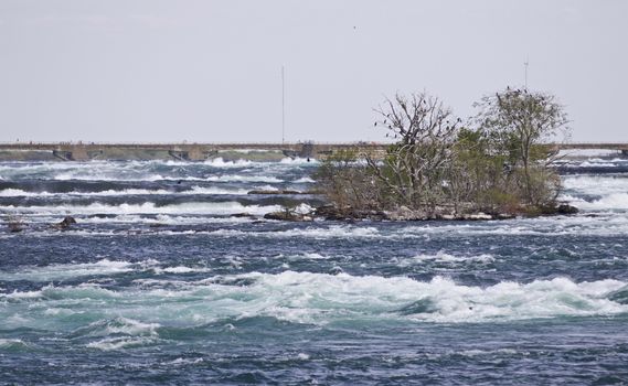 Beautiful photo of the river right before the amazing Niagara falls