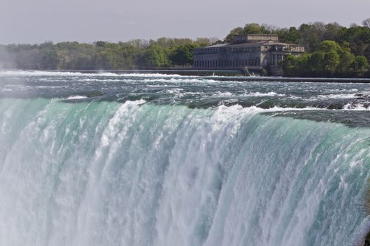 Beautiful isolated photo of the amazing Niagara falls Canadian side