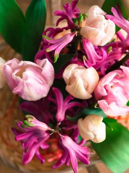 gift bouquet of spring flowers