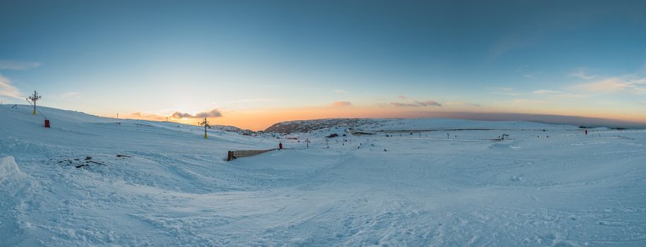 Ski Resort during sunset