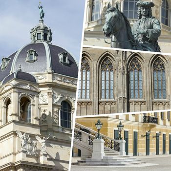 Collage of Vienna ( Austria ) images - travel background (my photos)
