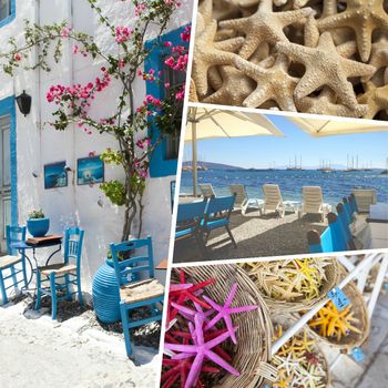 Collage of Crete (Greece) images - travel background (my photos)

