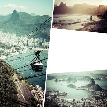 Collage of Rio de Janeiro (Brazil) images - travel background (my photos)