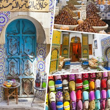 Collage of Morocco images - travel background (my photos)