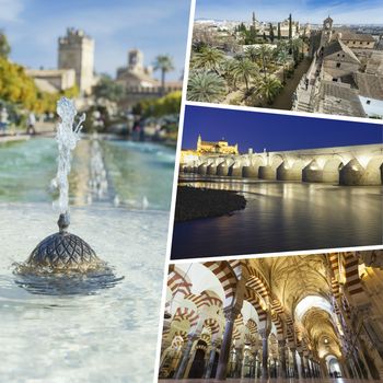 Collage of Cordoba ( Spain ) images - travel background (my photos)