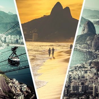 Collage of Rio de Janeiro (Brazil) images - travel background (my photos)